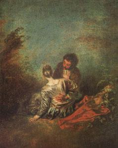 Jean-Antoine Watteau Le Faux Pas(The Mistaken Advance) (mk05) oil painting image